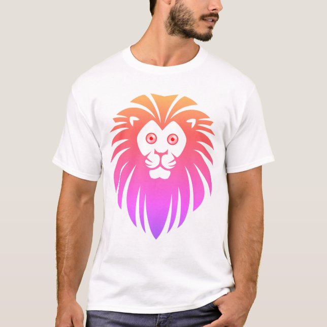 Very cute lion mask t-shirt design (Front)