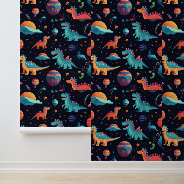 Very Cute Outer Space Dinosaurs Wallpaper (Application)