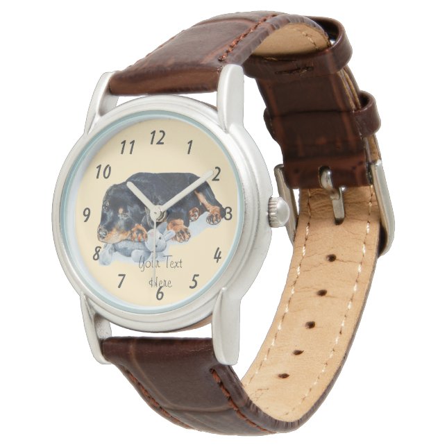 very cute rottweiler puppy dog  watch (Angled)