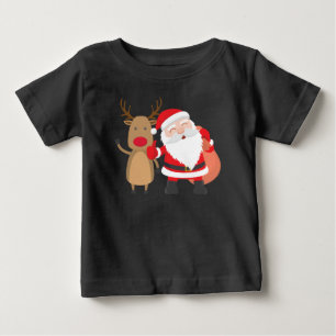 Very Cute Santa Claus and Reindeer   Shirt