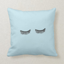 Very Cute Tumblr Blue Eyelash Pillow