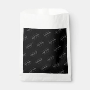 Very Dark Grey & Black Monogram Name Pattern Favour Bag