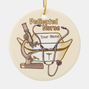 Very dedicated nurse  ceramic ornament