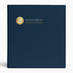 Very deep and discreet blue Company Logo Binder