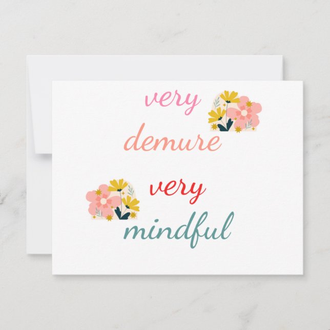 very Demure, very demure very mindful  Holiday Card (Front)