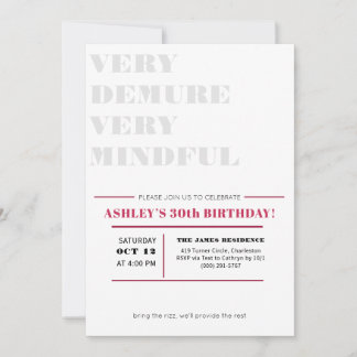 Very Demure Very Mindful Invitation