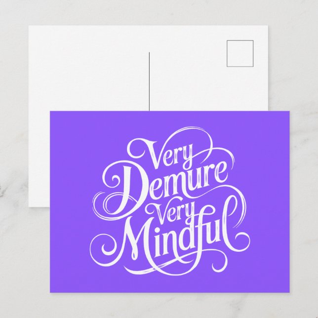 Very Demure Very Mindful  Postcard (Front/Back)