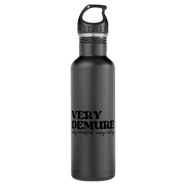 Very Demure Very Mindful Very Cutesy 710 Ml Water Bottle (Front)