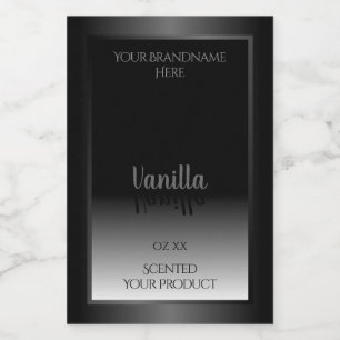 Very Elegant Black and White Ombre Product Labels