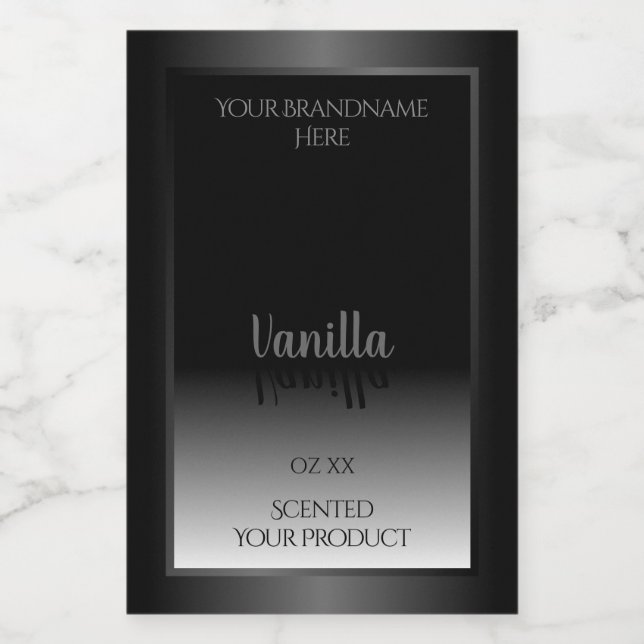 Very Elegant Black and White Ombre Product Labels (Single Label)