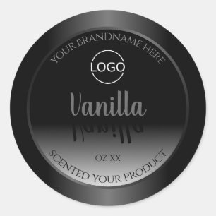 Very Elegant Black and White Product Labels Logo