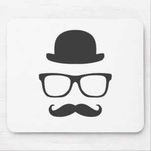 Very English Moustache Mouse Pad