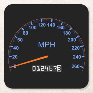 Very Fun 260 MPH Speedometer Coaster Set