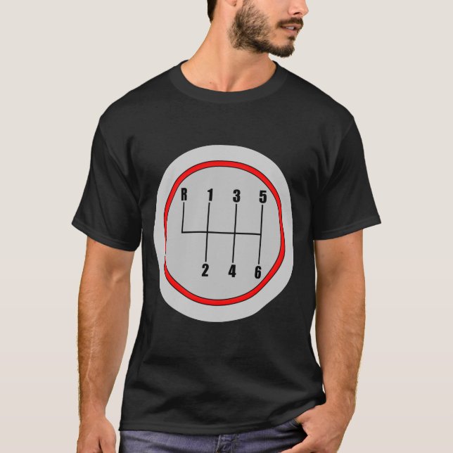 Very Fun 6-Speed Shift Knob Image T-Shirt (Front)