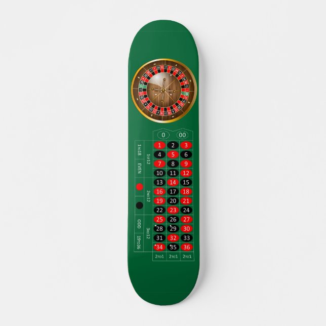 Very Fun American Roulette Table Image Skateboard (Front)