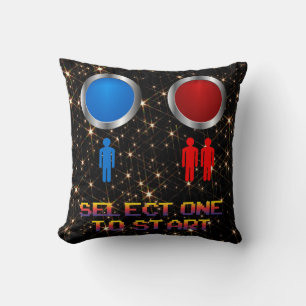Very Fun Classic Arcade SELECT ONE TO START Throw Pillow