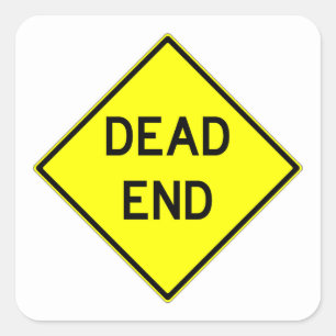 Very Fun Classic Dead End Sign Sticker Set