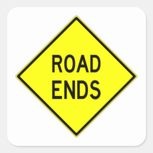 Very Fun Classic Road Ends Sign Sticker Set