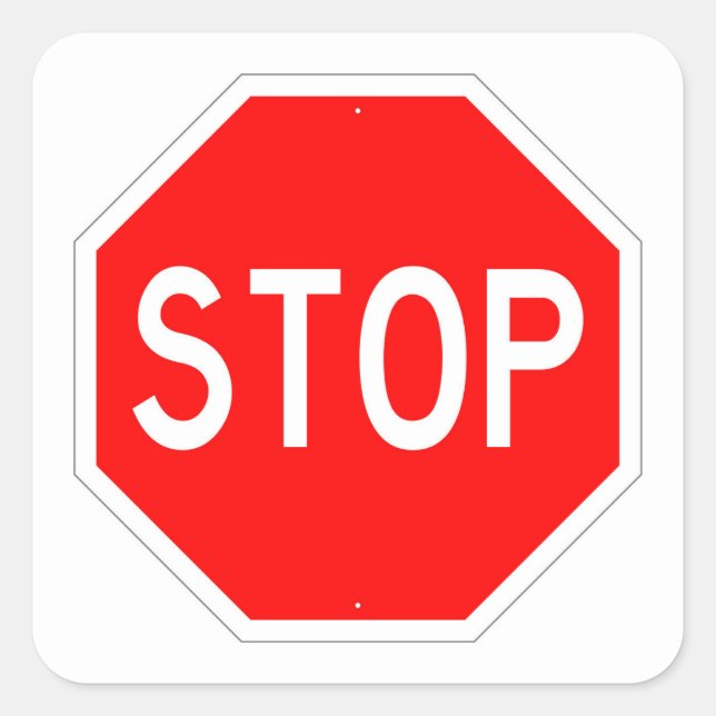 Very Fun Classic STOP Sign Sticker Set (Front)