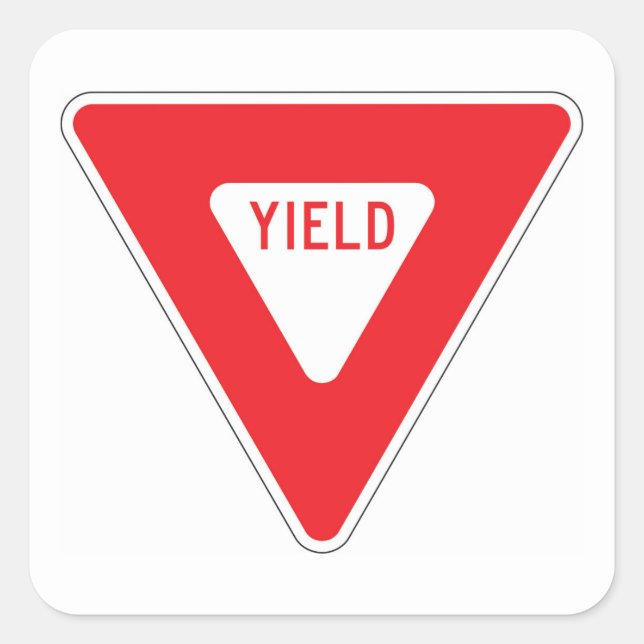 Very Fun Classic Yield Sign Sticker Set (Front)