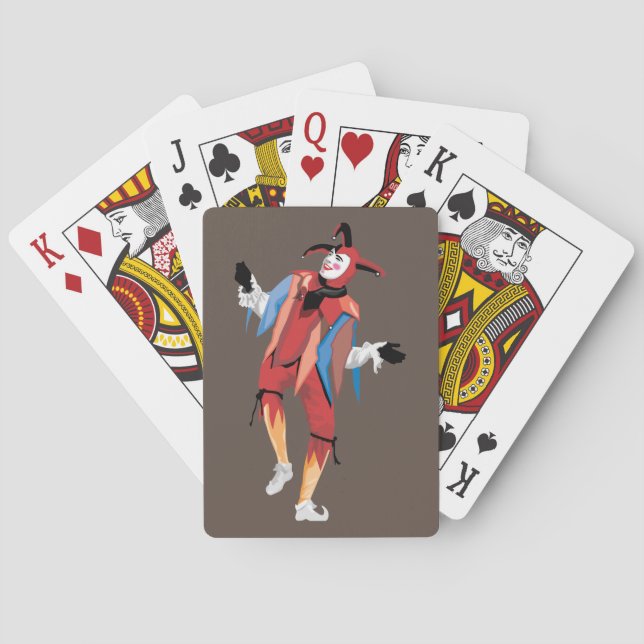 Very Fun Clown Jester Deck of Playing Cards (Back)