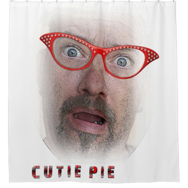Very Fun Cutie Pie Shower Curtain! (Front)