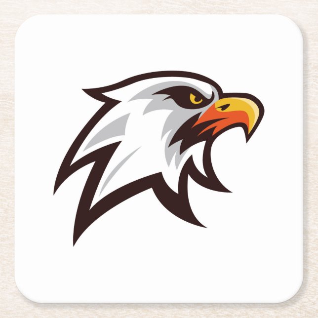 Very Fun Eagle Drawing Coaster Set (Front)