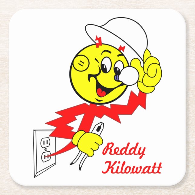 Very Fun Reddy Kilowatt Coaster Set (Front)