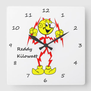 Very Fun Reddy Kilowatt Wall Clock