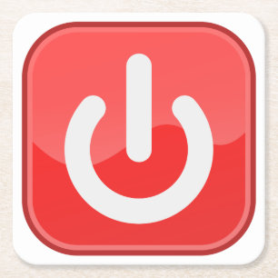 Very Fun Simulated On-Off Button Coaster Set