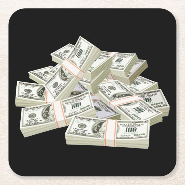 Very Fun Stacks of Cash Coaster Set (Front)