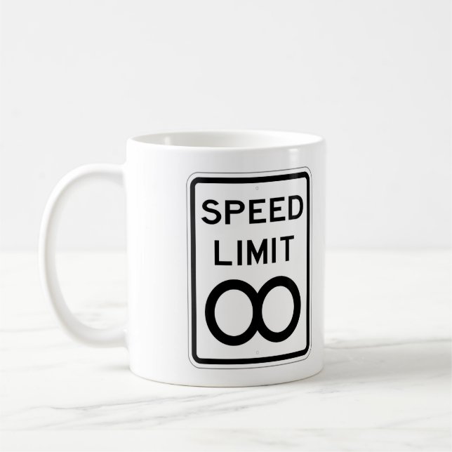 Very Fun Unlimited MPH Road Sign Coffee Cup (Left)