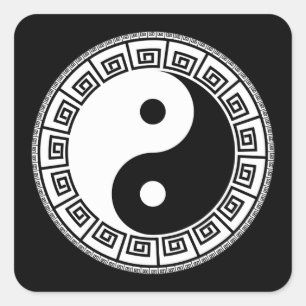 Very Fun Yin and Yang Square Sticker