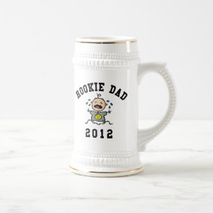 Very Funny New Rookie Dad 2012 T-Shirts Beer Stein