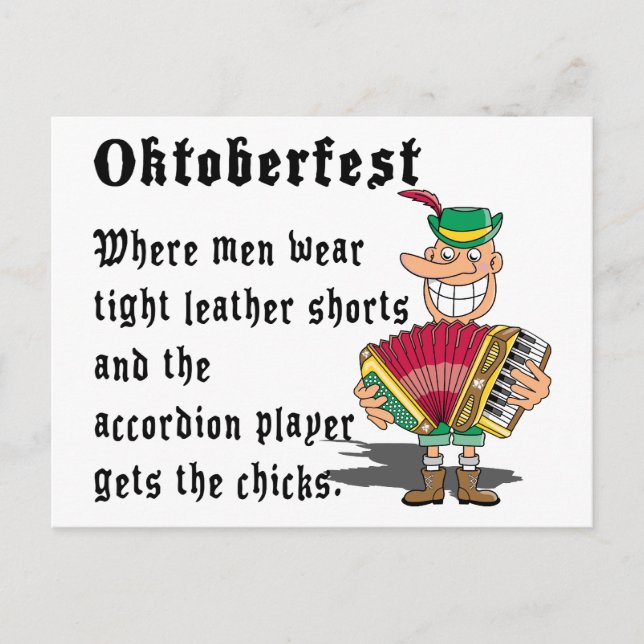 Very Funny Oktoberfest Postcard (Front)