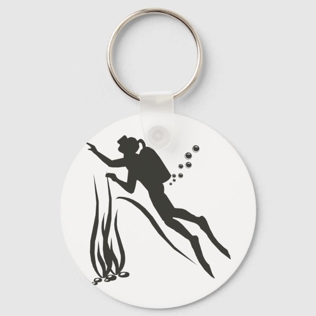 Very Funny SCUBA Diver Keychain (Front)