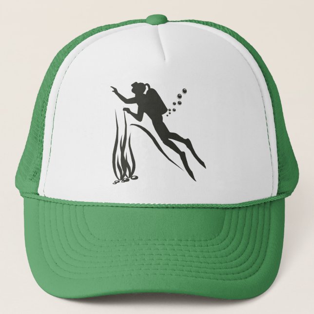 Very Funny SCUBA Diver Trucker Hat (Front)