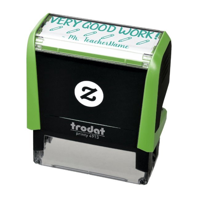 "VERY GOOD WORK!" + Instructor Name Rubber Stamp (Product)