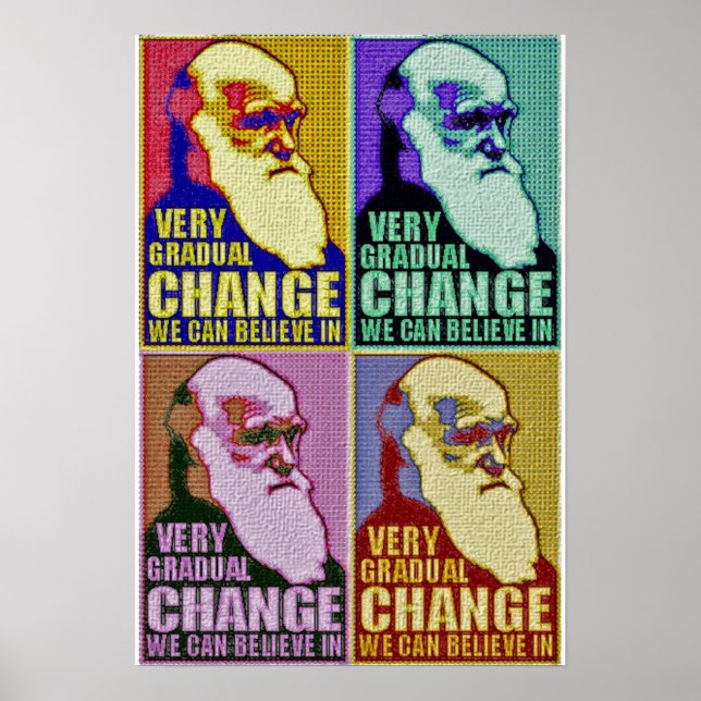 Very Gradual Change (Darwin/Obama) Poster (Front)