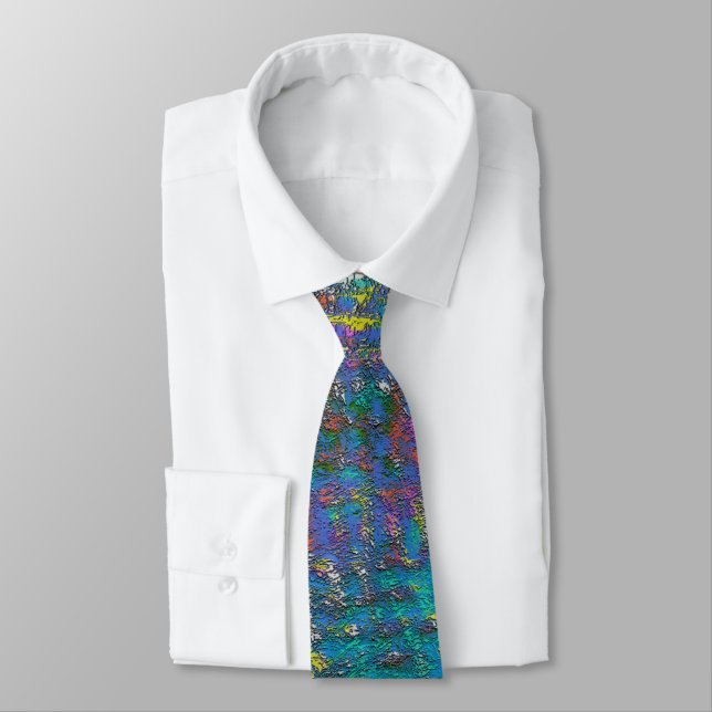 Very grainy, faded colour rough texture tie (Tied)