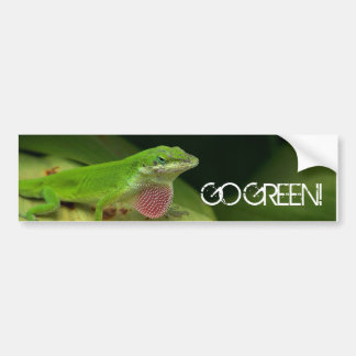 Very Green Lizard, GO GREEN! Bumper Sticker