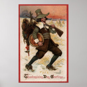 Very Happy Turkey Hunter Poster