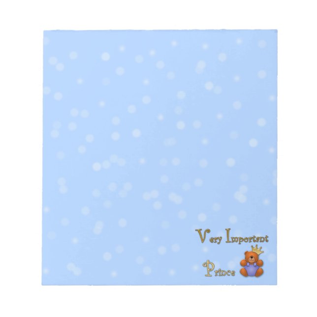 Very Important Prince - papershop Notepad (Front)