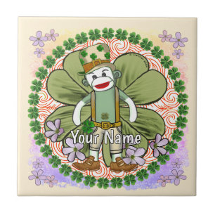 Very Irish Sock Monkey Tile