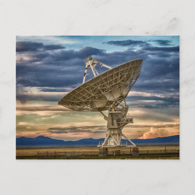 Very Large Array at sunset Postcard (Front)