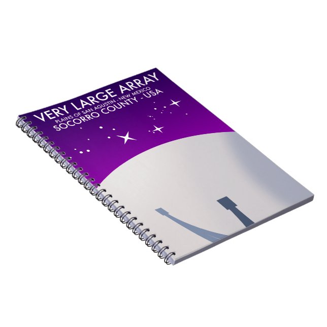 Very Large Array space observatory space art. Notebook (Right Side)