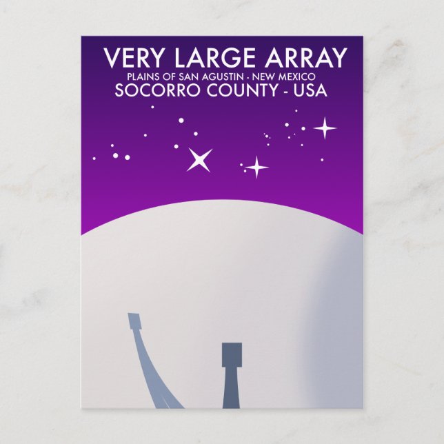 Very Large Array space observatory space art. Postcard (Front)