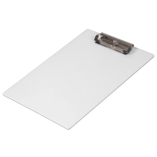 Very Light Grey Clipboard Sleek and Functional (Angled)