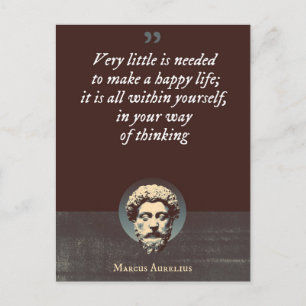 Very little is needed to make a happy life; it is  postcard