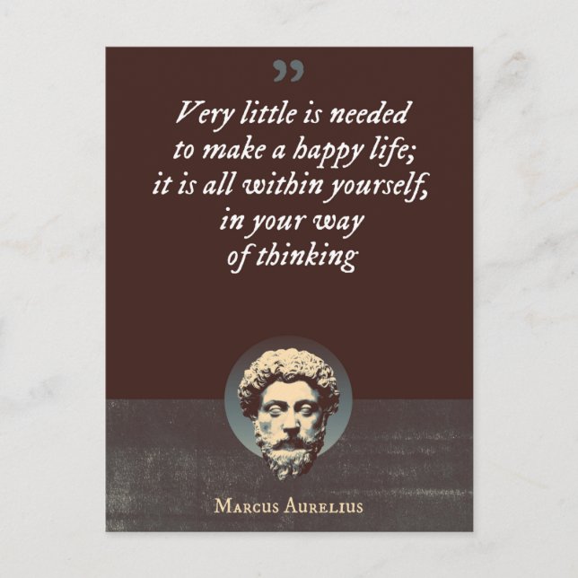 Very little is needed to make a happy life; it is  postcard (Front)